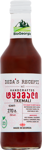 Соус пряный BIO GEORGIA Deda’S Recepti Ткемали, красный, 270г
