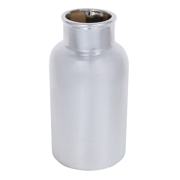 Ваза керамика, 16.3х8.3 см, цвет серебряный