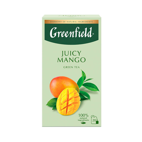 Чай зеленый Greenfield Juicy Mango с манго и ароматом манго и личи 20*1,7г