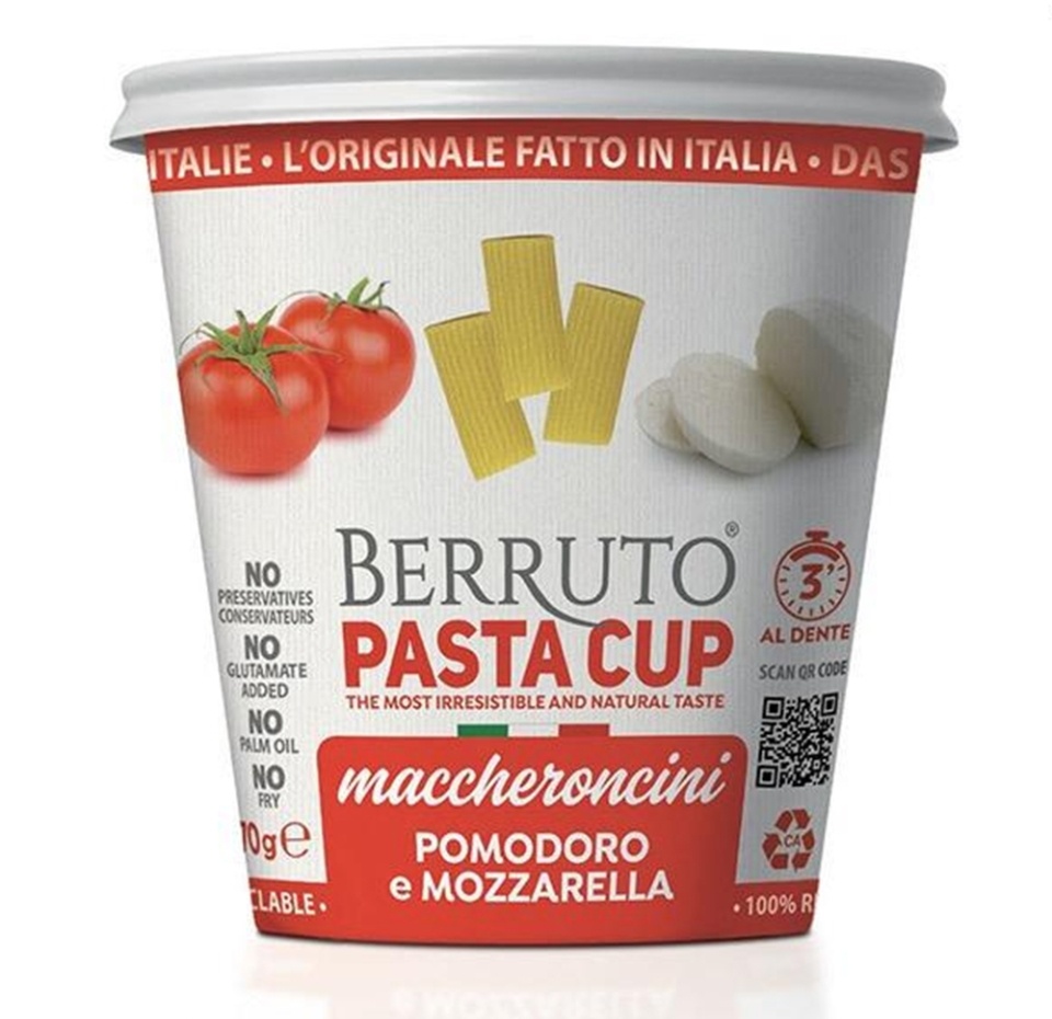 

Макаронные изделия Berruto Маккерончини с томатами и сыром моцарелла Pasta berruto spa 70 г, Италия
