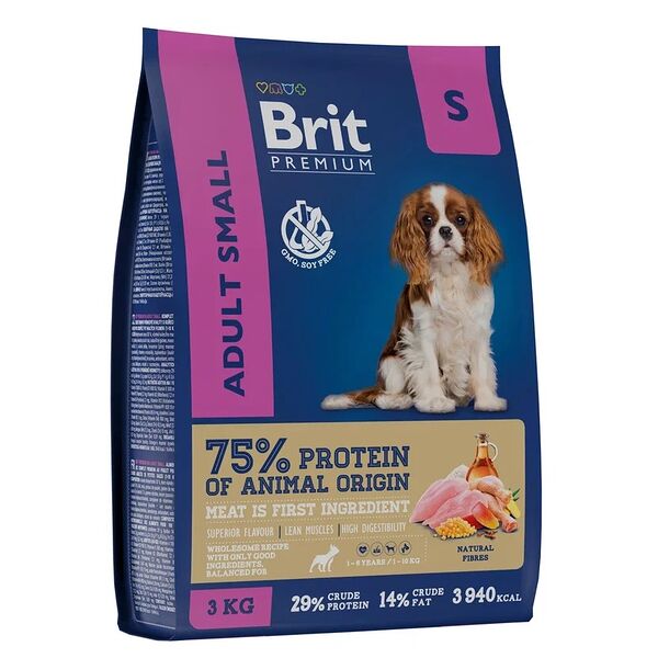 Brit Premium Dog Adult Small для взрослых собак мелких пород Курица