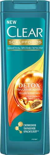 Шампунь Clear Detox против перхоти увлажняющий