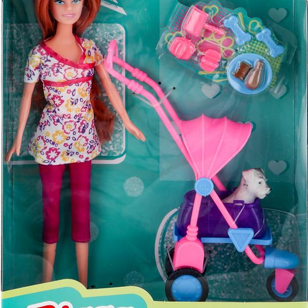 Набор игровой BIGGA Кукла с питомцем, 8 предметов Арт. 11475