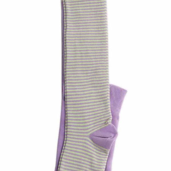 Колготки детские Носик Тонкая полоска цвет: светло-зеленый/сиреневый размер: 122-128
