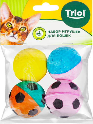 

Игрушка для кошек Triol мяч 4 шт