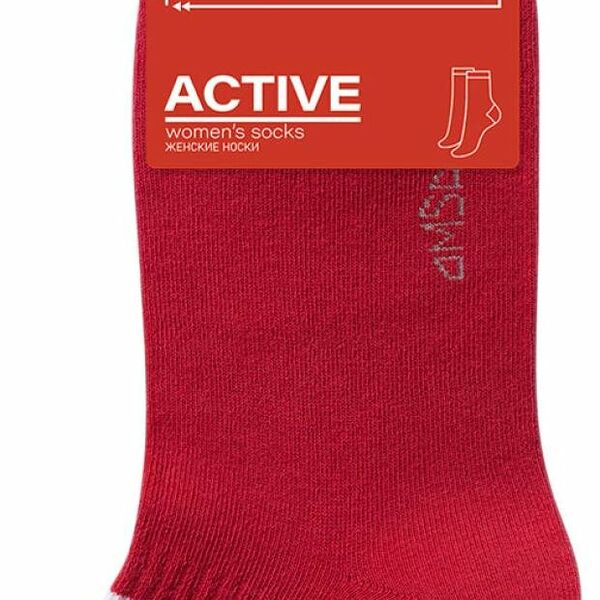 Носки женские Omsa Active укороченные Rosso, р 39-41