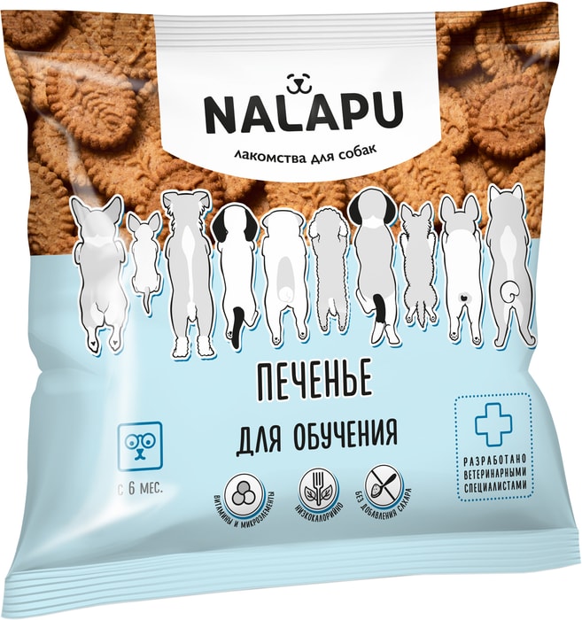 

Лакомство для собак Nalapu Печенье для обучения, дрессировки и поощрения 115 г