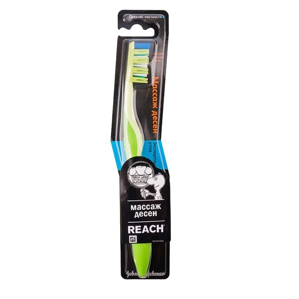 Щетка зубная Reach Dual Effect жесткая, в ассортименте