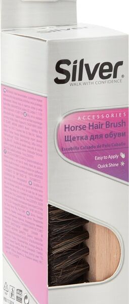 Щетка для обуви Silver деревянная с натуральным ворсом