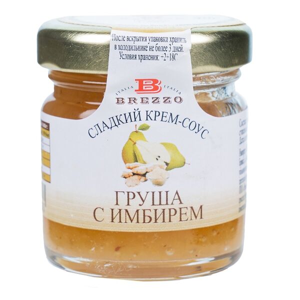 Сладкий крем-соус к сыру с грушей и имбирем, BREZZO
