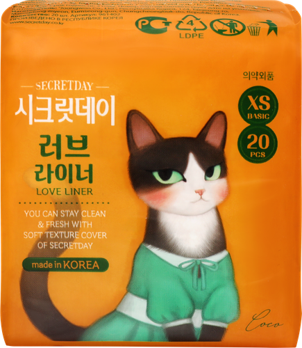 

Прокладки ежедневные Secret day Love Liner XS 20 шт. дизайн упаковки в ассортименте