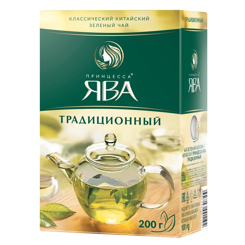

Чай зелёный Принцесса Ява традиционный листовой 200 г
