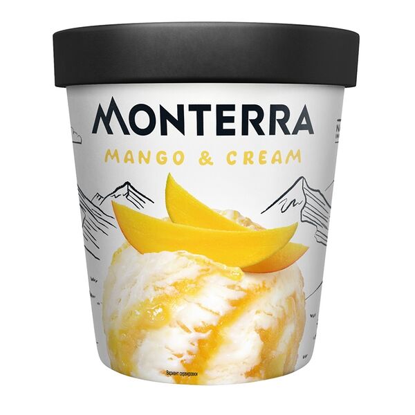 Мороженое Monterra Манго-Сливки, 281г