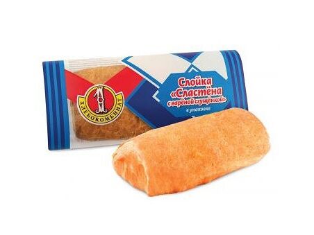 Слойка Первый Хлебокомбинат Сластена с варёной сгущёнкой