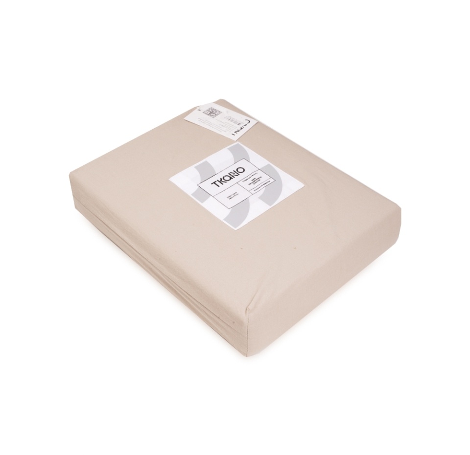

Простыня Tkano Essential бежевого цвета из органического стираного хлопка 270x240, 1шт