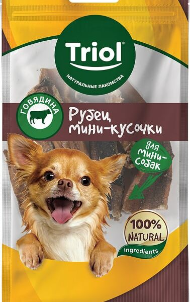 Лакомство для собак Triol Рубец говяжий Мини-кусочки 25г