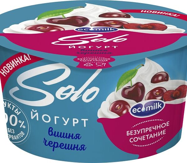 Йогурт Экомилк с вишней и черешней 4.2% 130г