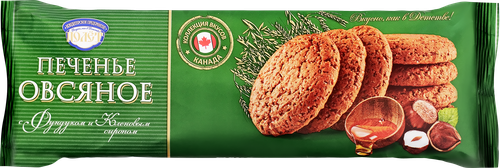 

Печенье Полет овсяное с кленовым сиропом и фундуком, 180 г