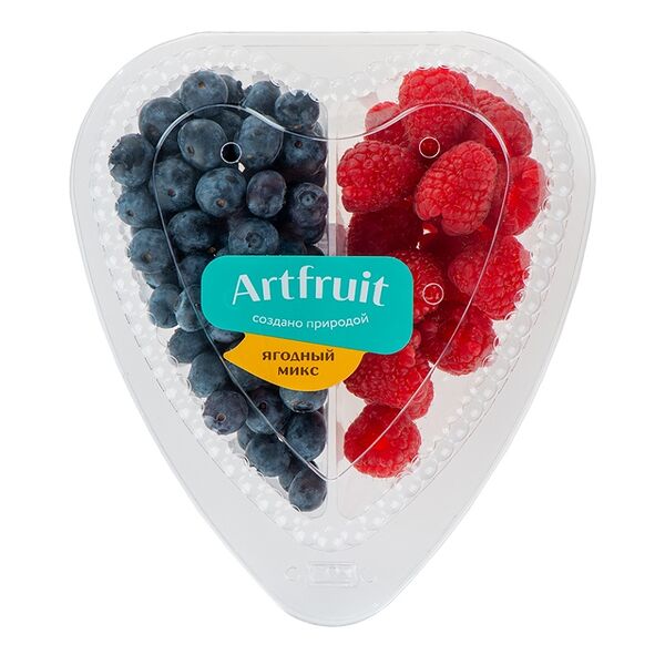 Микс ягодный Artfruit сердце голубика и малина 250 г