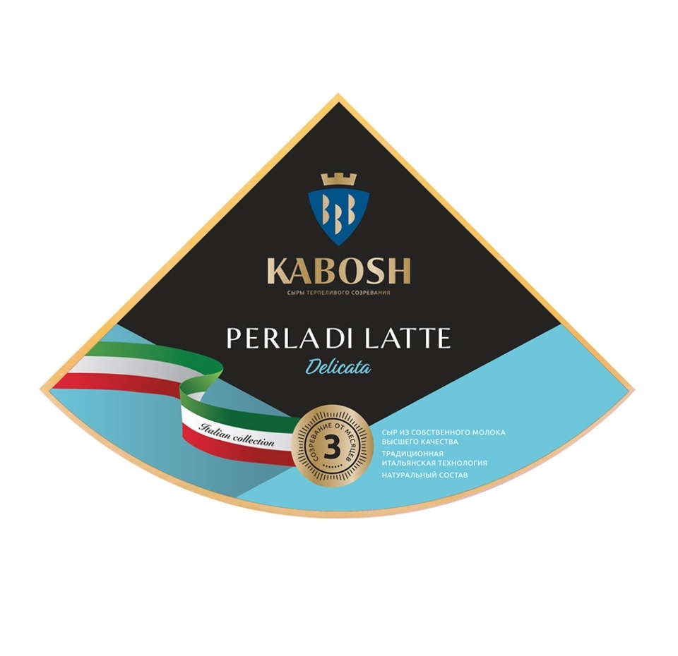 

Сыр твердый Кабош Perla di Latte Delicata 50% вес