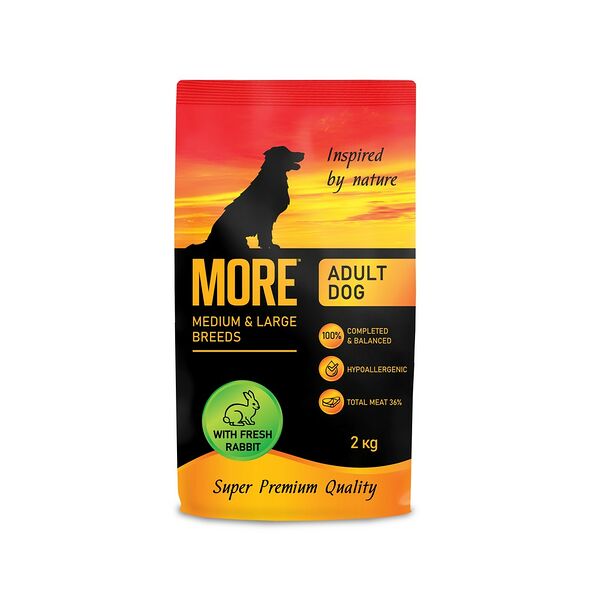Корм для собак MORE для средних и крупных пород, с кроликом сухой 2кг