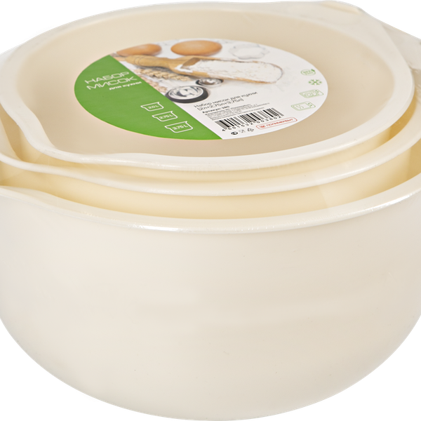 Набор мисок для кухни Полимербыт арт. С380, 3 шт.