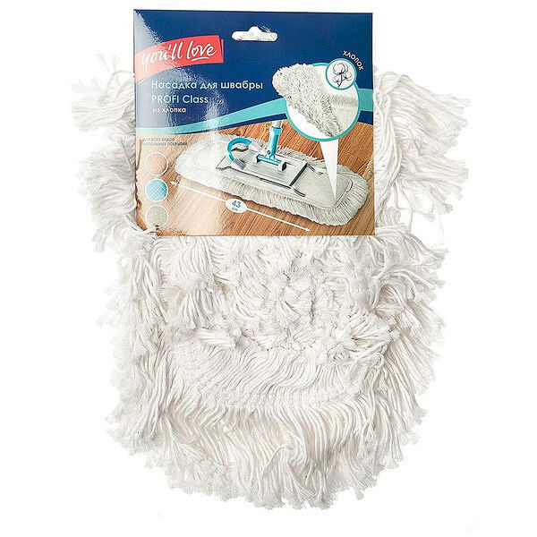 Насадка для швабры Home Queen you'll love Profi Class хлопок, 42х12,5 см