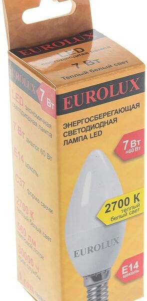 Лампа светодиодная Eurolux E14 7Вт