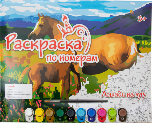 

Раскраска по номерам А4, в ассортименте