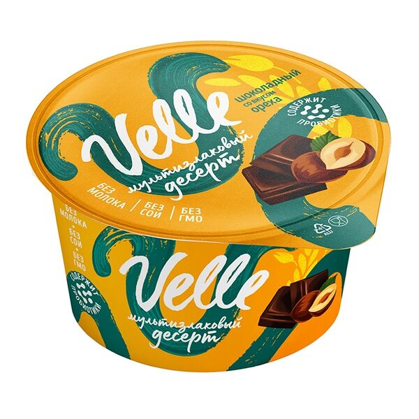 Десерт Velle Шоколадный со вкусом ореха мультизлаковый ферментированный, 130г