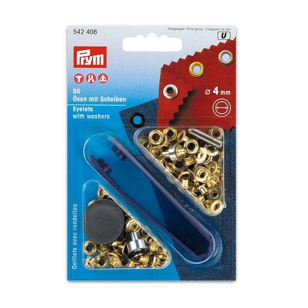 Люверсы (латунь) золотой цвет 4,0 мм Prym