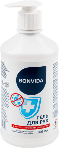 

Гель для рук BONVIDA с антисептическим эффектом 500 мл