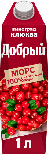 

Морс Добрый Виноград клюква 1 л