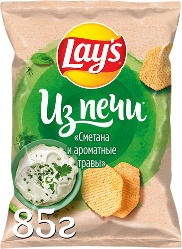 

Чипсы картофельные Lay's Из печи Сметана и ароматные травы 85 г