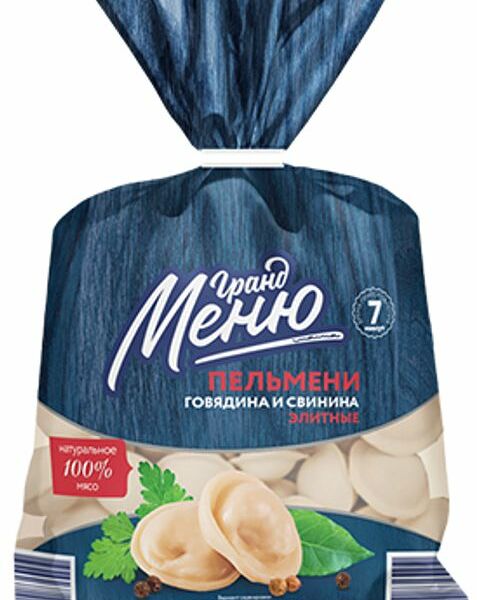 Пельмени Гранд Меню Элитные говядина и свинина