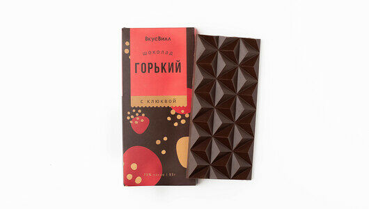 Шоколад горький с клюквой