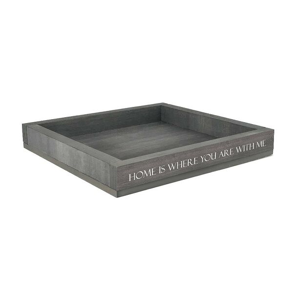Поднос-мини Лайн П4, 16х16х2.6 см, дерево, серый