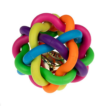 Мячик-попрыгун 1Toy Плетёнка-спагетти со звуковыми эффектами, 8.5 см