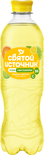 Напиток Святой Источник Вода + Сок, лимон-цитрус, 500 мл