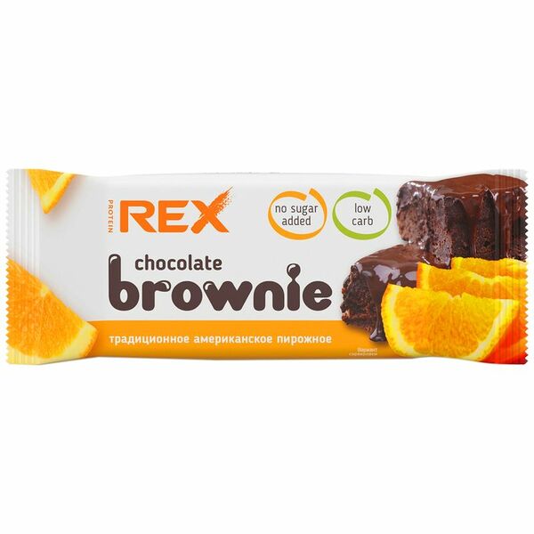 Пирожное ProteinRex Брауни апельсин, 50г