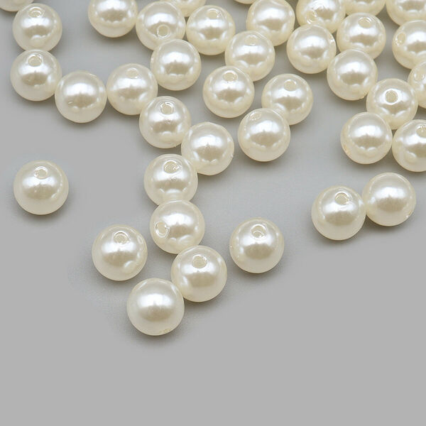 Бусины пластиковые 'жемчуг' цветные круглые 10мм 50гр Astra&Craft(003 NL телесный)