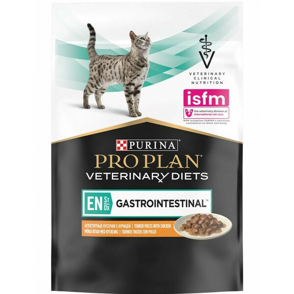 Влажный корм для котят и взрослых кошек диетический PRO PLAN® VETERINARY DIETS EN ST/OX Gastrointestinal при расстройствах пищеварения, 85 г