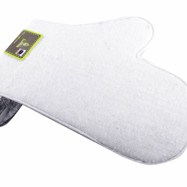 Рукавица банная белая артБ43