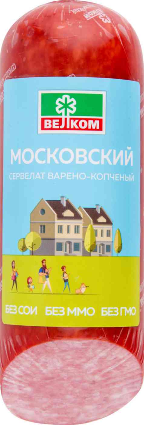 

Сервелат варёно-копчёный Московский Велком 290 г
