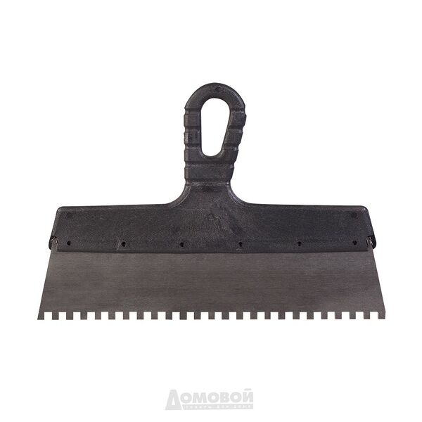 Шпатель зубчатый с антикоррозийным покрытием, 30 см, 6х6 мм