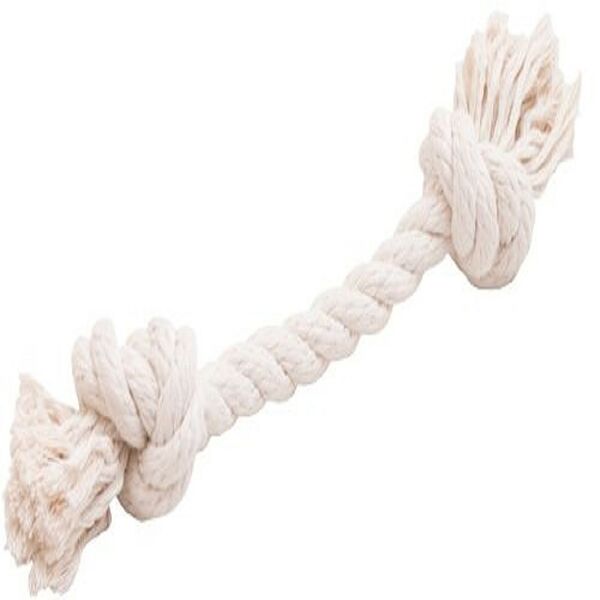 Игрушка для собак DOGLIKE Грейфер канатный 2 узла DL средний с этикеткой (белый)