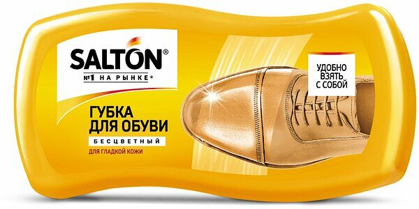 Губка для обуви Salton волна мини для гладкой кожи, бесцветная