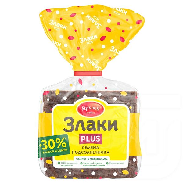 Хлеб Ярхлеб Злаки Plus с подсолнечником нарезка