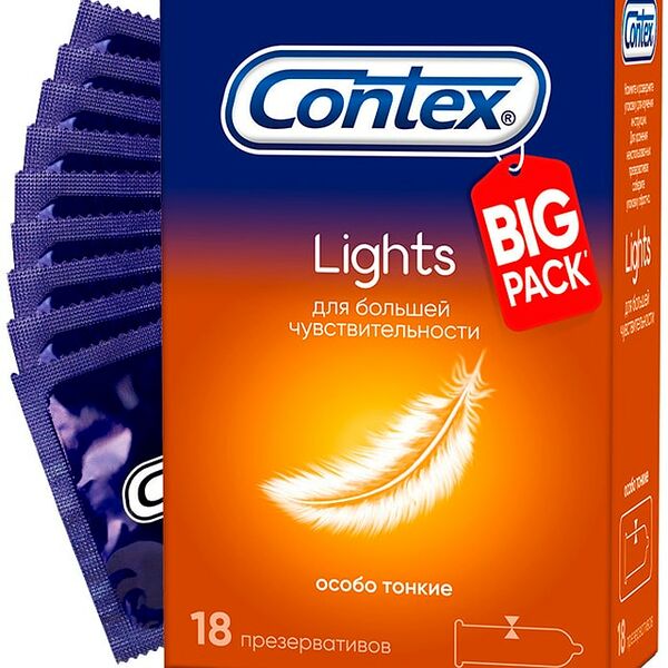 Презервативы Contex Lights особо тонкие 18 шт