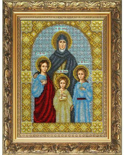 Б1030 Набор для вышивания бисером 'Вера, Надежда, Любовь и Софья' 20х26 см